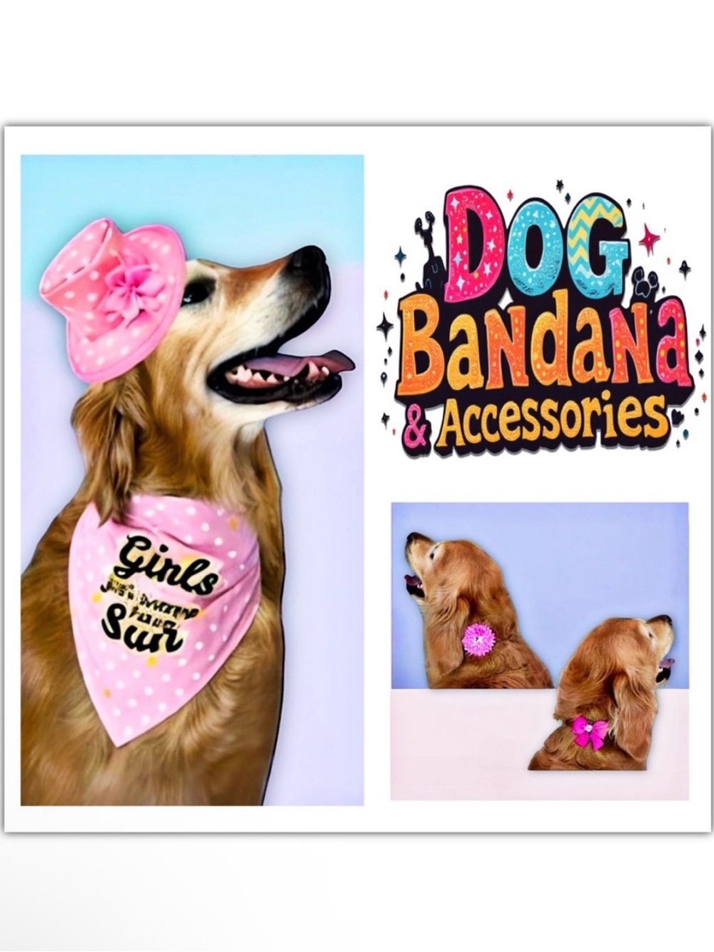 Vibrant Life Dog Bandana Accessories & Hat